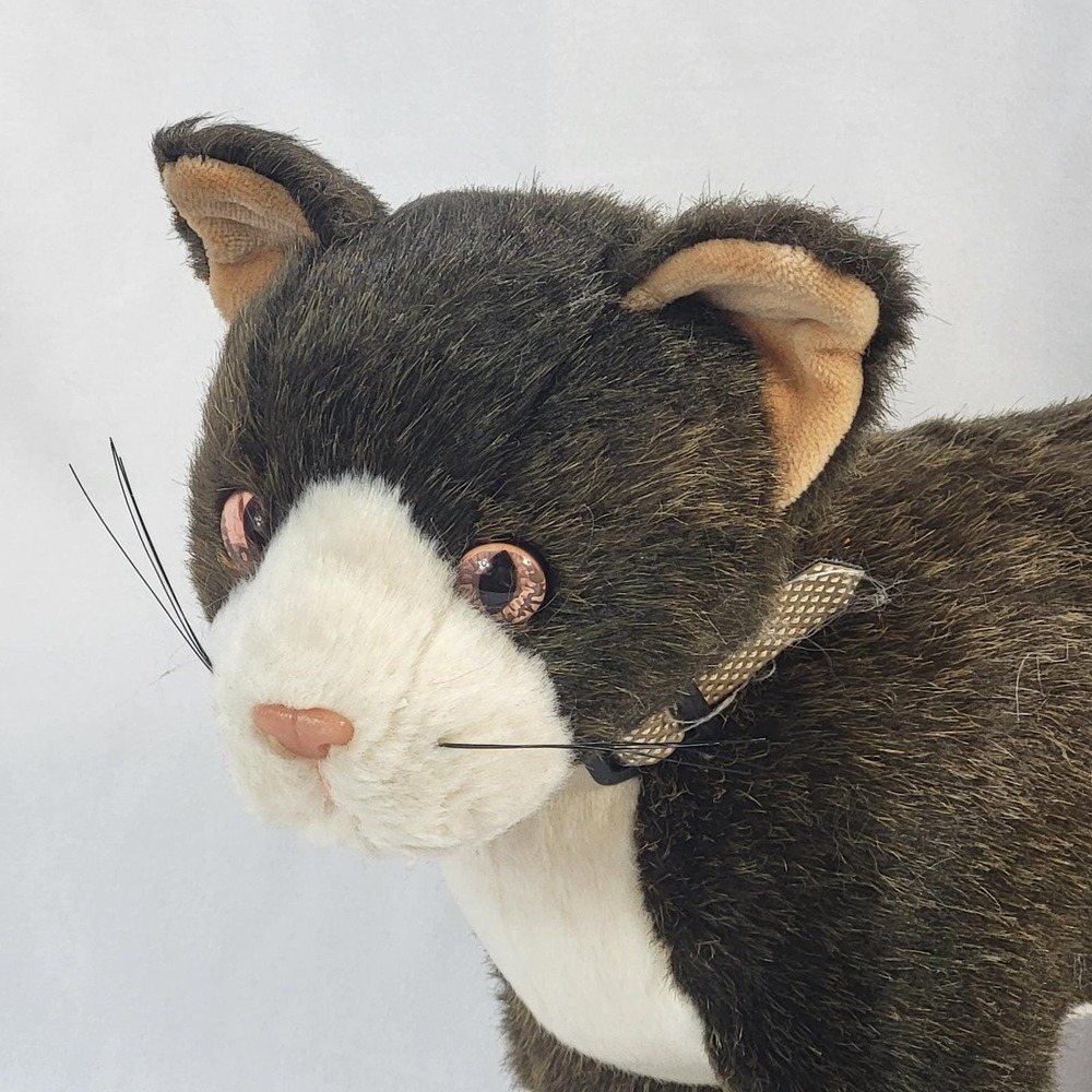 TY Classic Mystery the Cat Realistic Standing Brown 13" Stuffed Animal Toy 1999